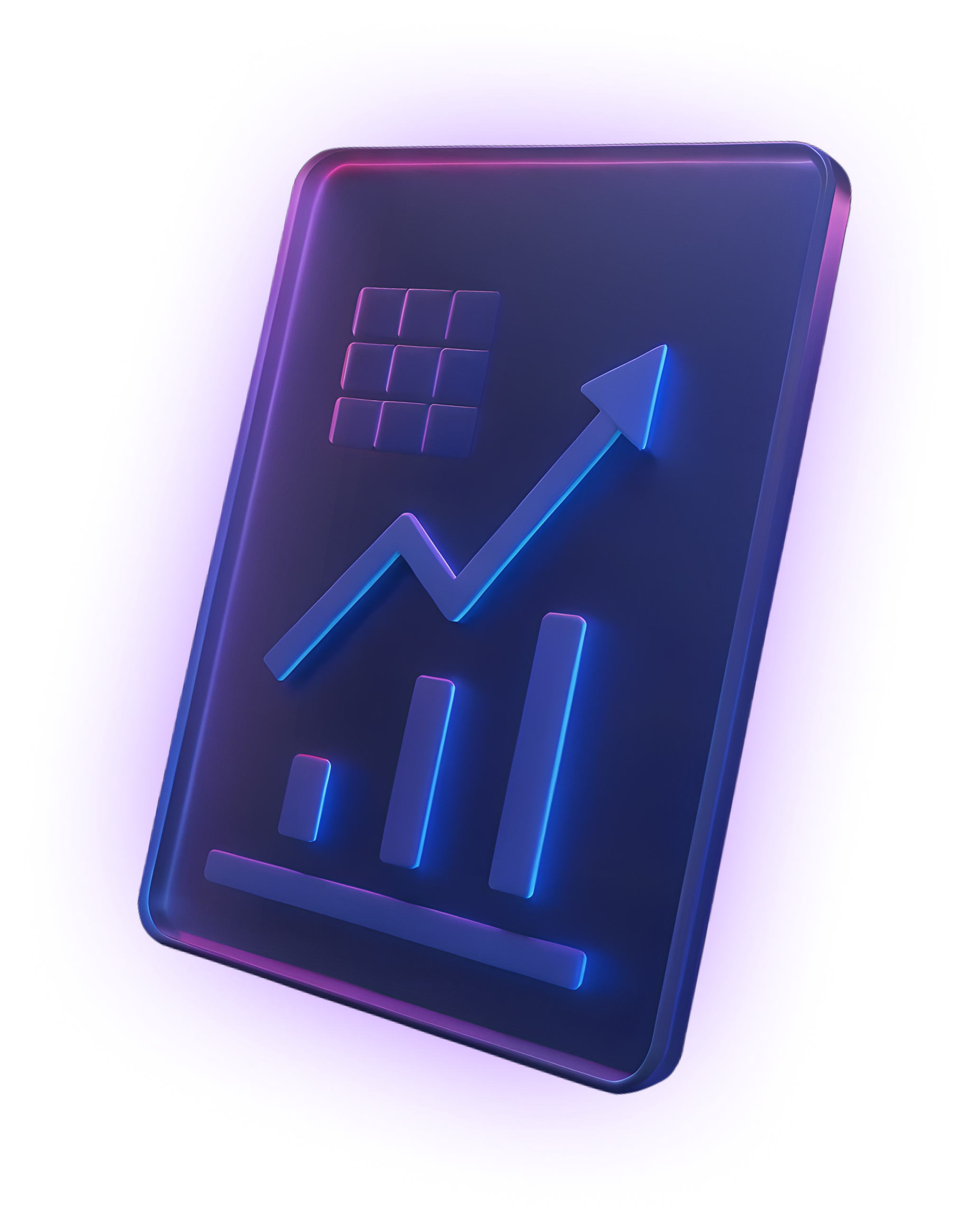 Rising chart as an AI-trading metaphor